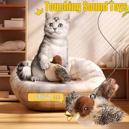 Kuş Sesli Hareketli Kedi Oyuncağı